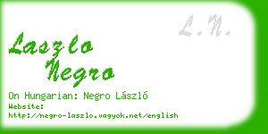 laszlo negro business card